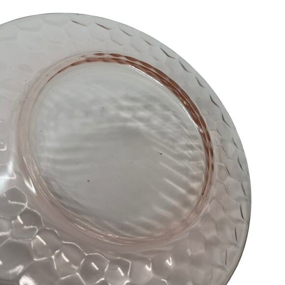 Vintage Jeanette Pink Hex Depression Glass Set of 3, Plates &‎ Glass Hexagon - Picture 5 of 12